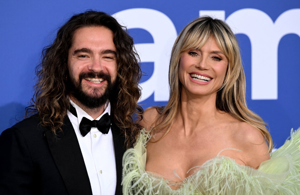 Tom Kaulitz und Heidi Klum strahlen