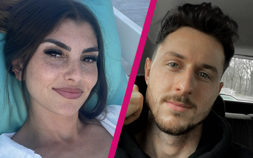 Selfie von Yeliz und Selfie von Jannik mit Riss
