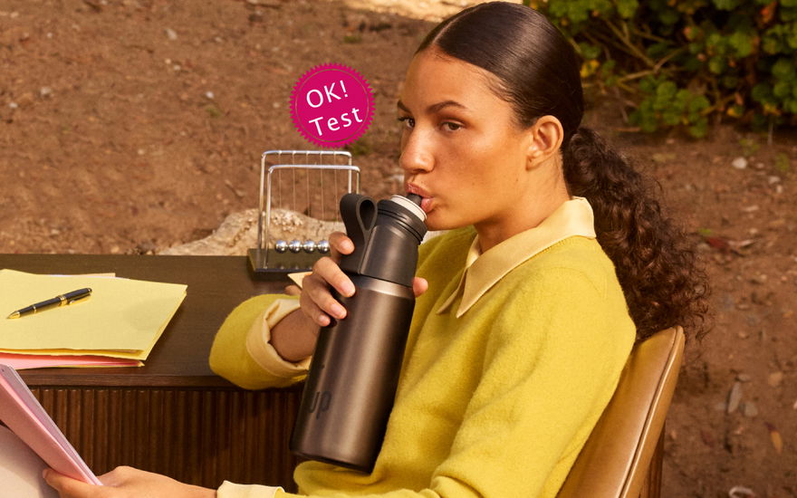 Model mit air up Flasche