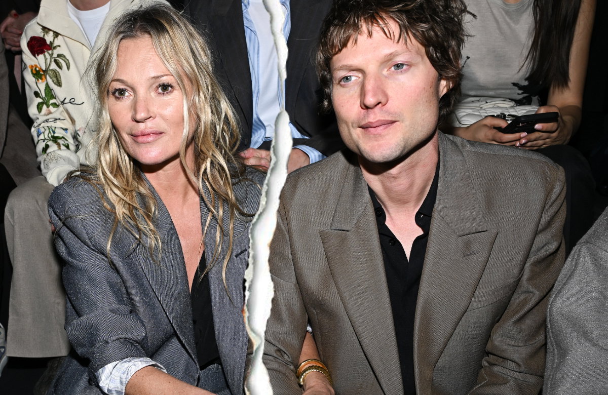 Kate Moss und Nikolai von Bismarck sitzen nebeneinander