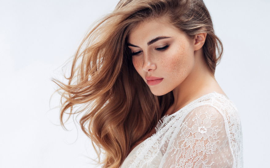 Frau schöne Haare