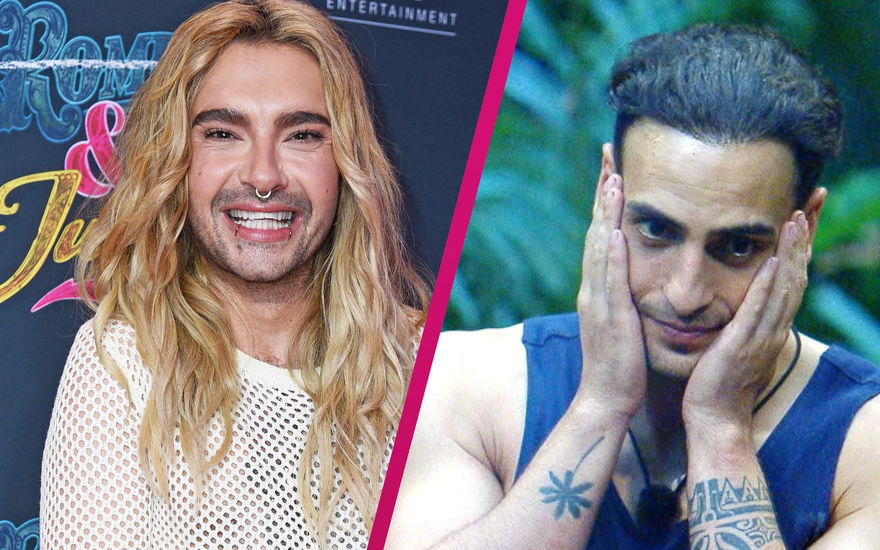Bill Kaulitz lacht, Timur Ülker im Dschungelcamp