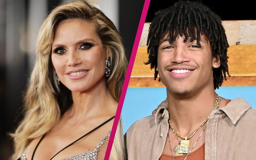 Collage Heidi Klum und Sohn Henry
