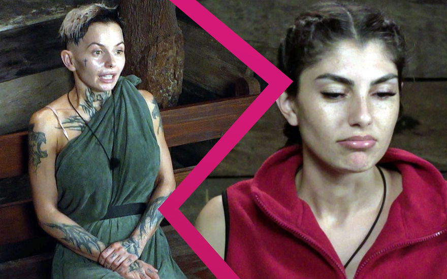 Edith Stehfest und Yeliz Koc zoffen sich im Dschungelcamp um ein Handtuchkleid