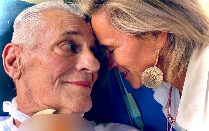 Heinz Hoenig nach seiner OP mit Ehefrau Annika