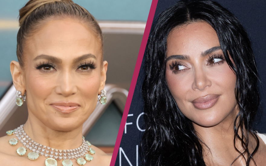 Jennifer Lopez und Kim Kardashian Collage