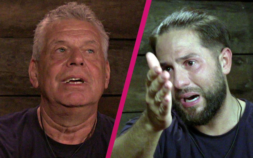 Jürgen Hingsen und Maurice Dziwak im Dschungelcamp, Bildmontage