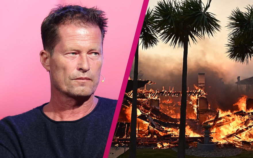 Collage Til Schweiger und Waldbrände L.A.
