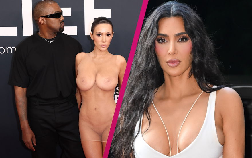 Collage Kanye West und Kim Kardashian