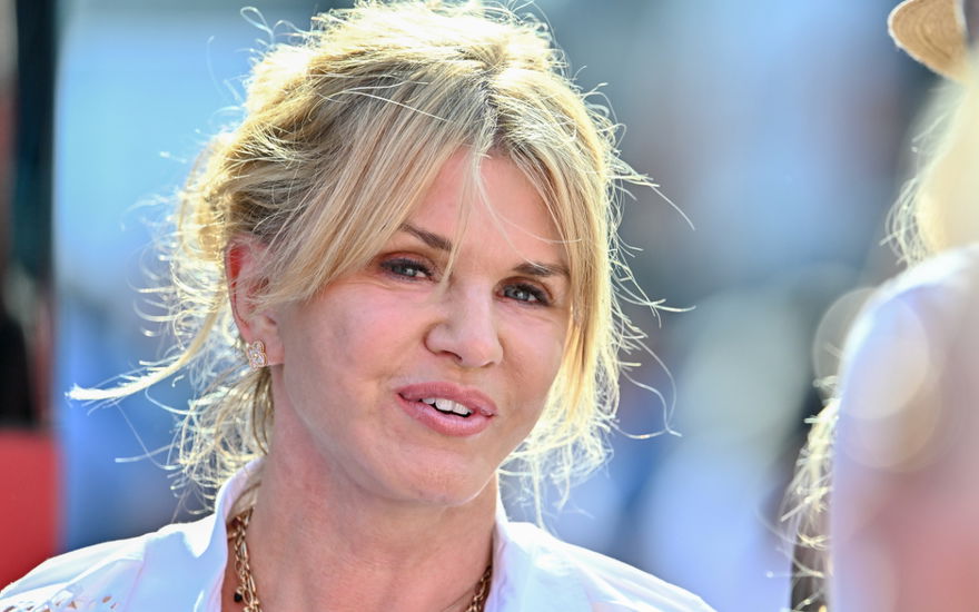 Corinna Schumacher mit offenem Mund