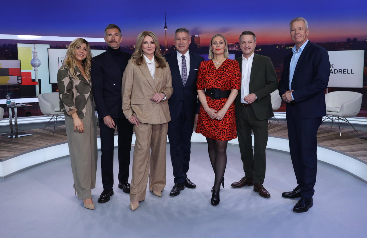 Panagiota Petridou, Micky Beisenherz, Frauke Ludowig, Joachim Llambi, Ruth Moschner, Nikolaus Blome, Peter Kloeppel bei "Das Quadrell - Wer war am besten?" auf RTL
