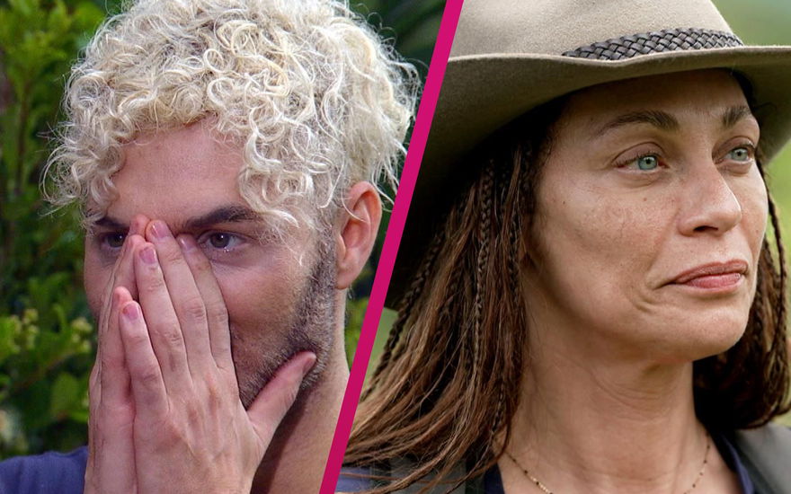 Sam Dylan und Lilly Becker gucken im Dschungelcamp geschockt