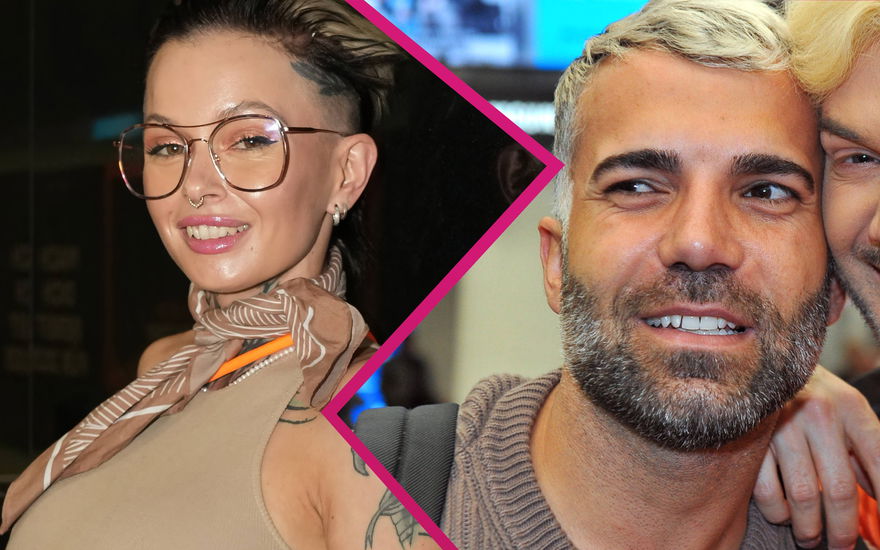 Edith Stehfest lächelt frech mit Brille, Rafi Rachek guckt skeptisch zur Seite