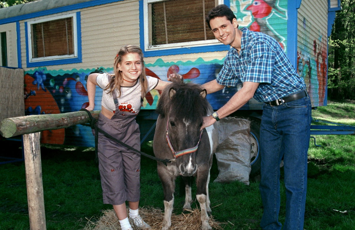 Jeanette Biedermann & Ralf Benson mit einem Pony