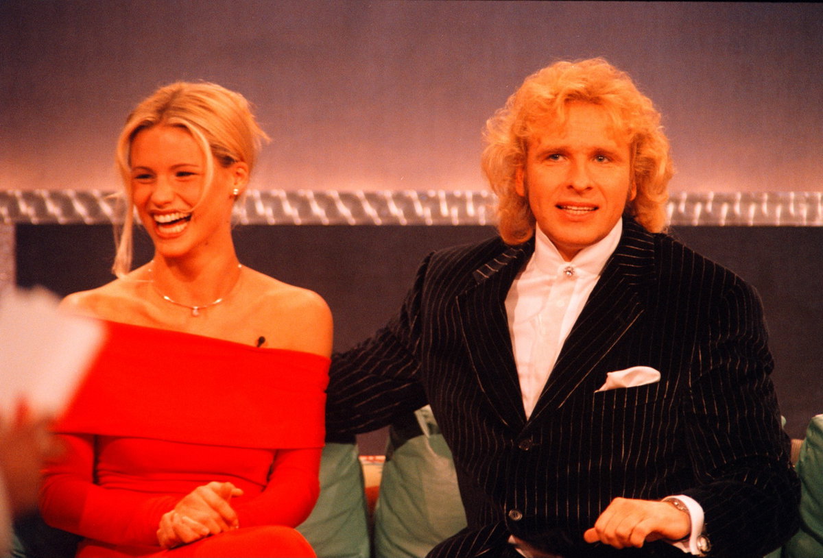 Michelle Hunziker und Thomas Gottschalk im Jahr 1998 bei "Wetten, dass..?!"