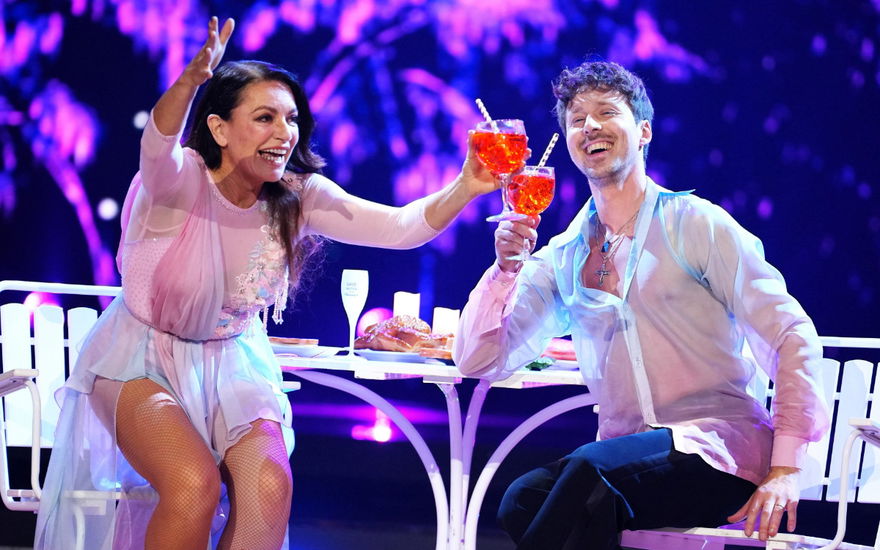 Christine Neubauer mit Valentin Lusin bei Let's Dance