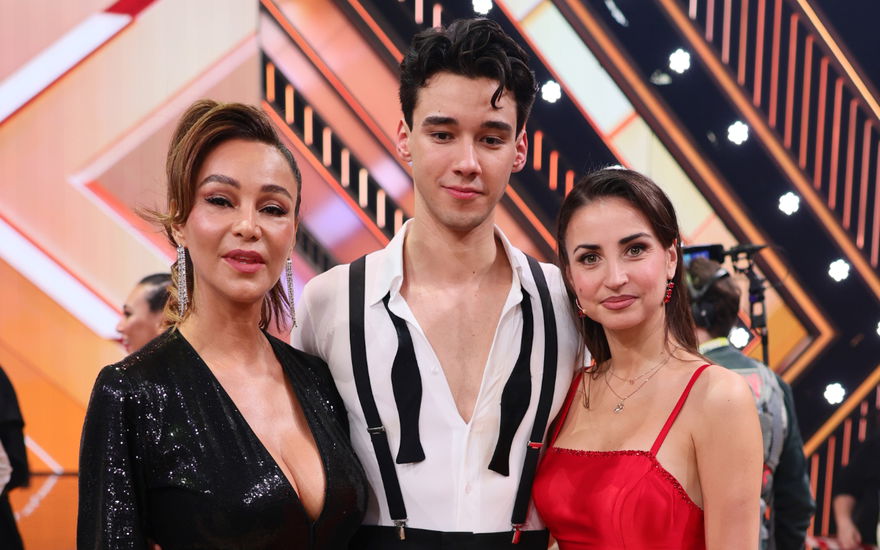 Verona pooth mit sohn diego und ekaterina leonova bei lets dance