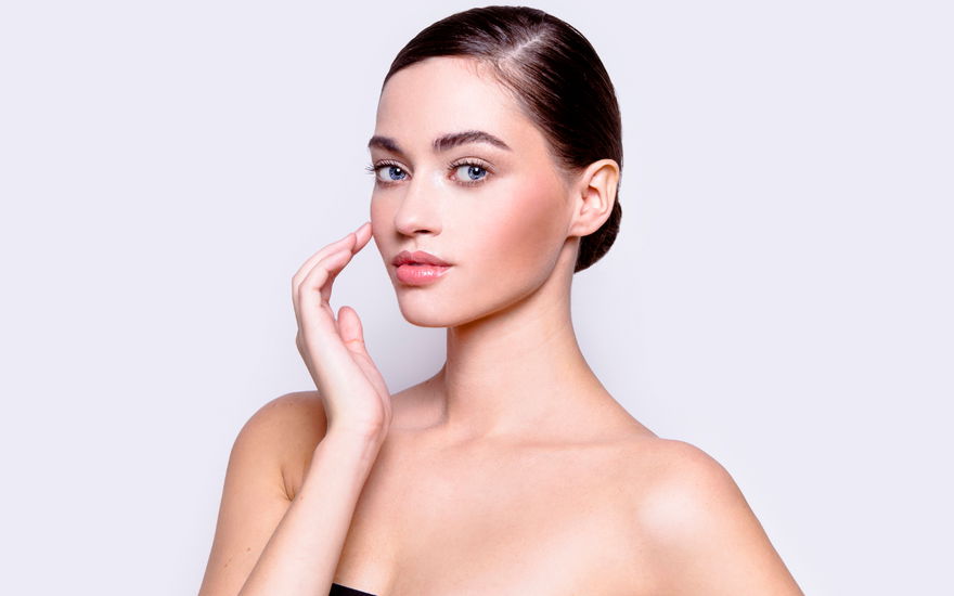 Frau mit Blush