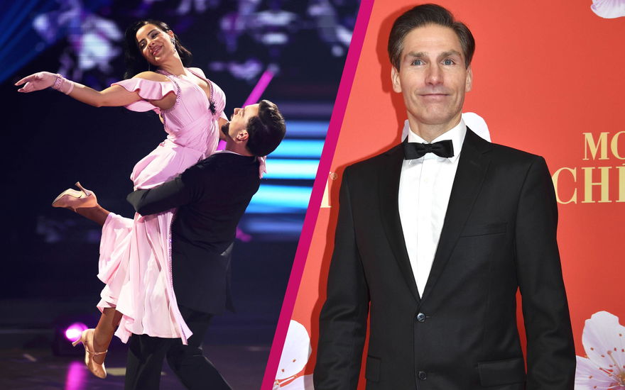 Leyla Lahouar tanzt bei Lets Dance, Christian Polanc schaut ernst rüber