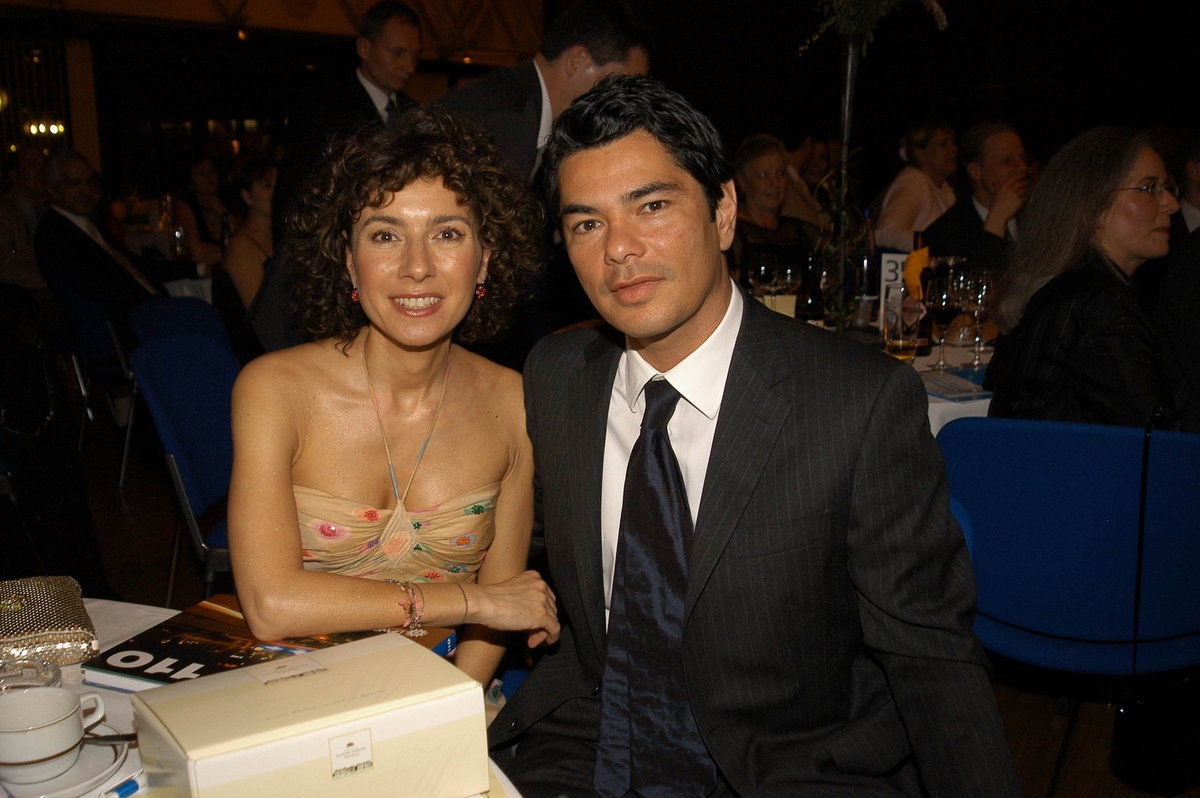Maria Ketikidou mit ihrem Ex-Ehemann Tom Yamaoka im Jahr 2005