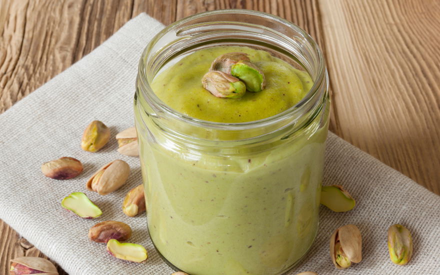 Pistaziencreme im Glas