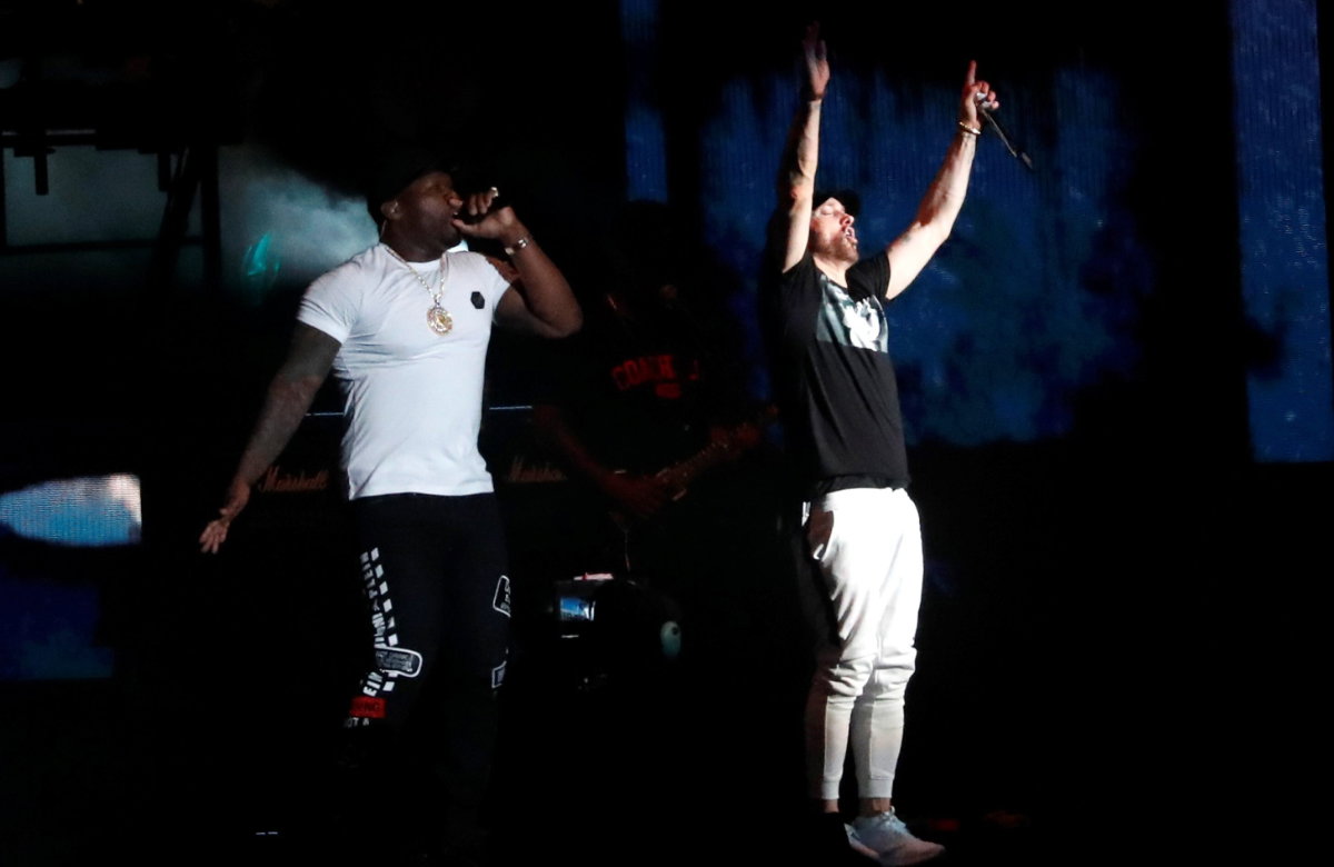 50 Cent und Eminem beim Coachella