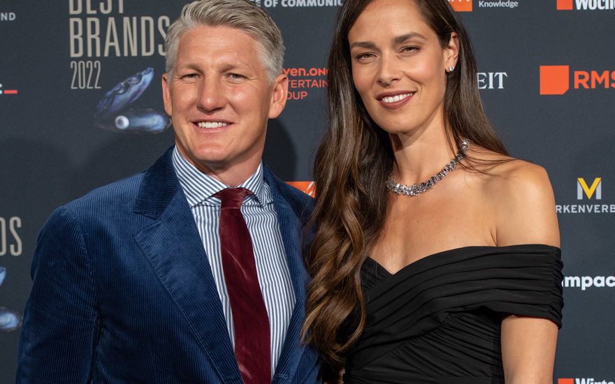 Ana Ivanović und Bastian Schweinsteiger im Jahr 2022 auf einem Event