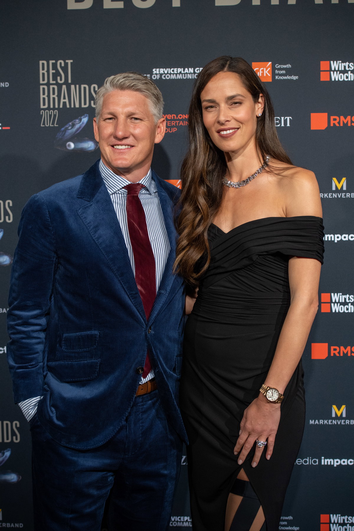 Ana Ivanović und Bastian Schweinsteiger im Jahr 2022 auf einem Event