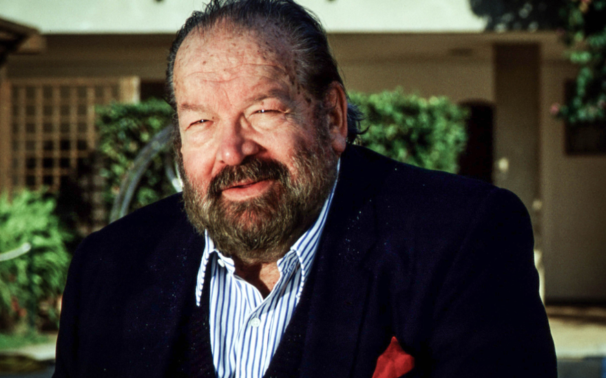 Bud Spencer im Garten