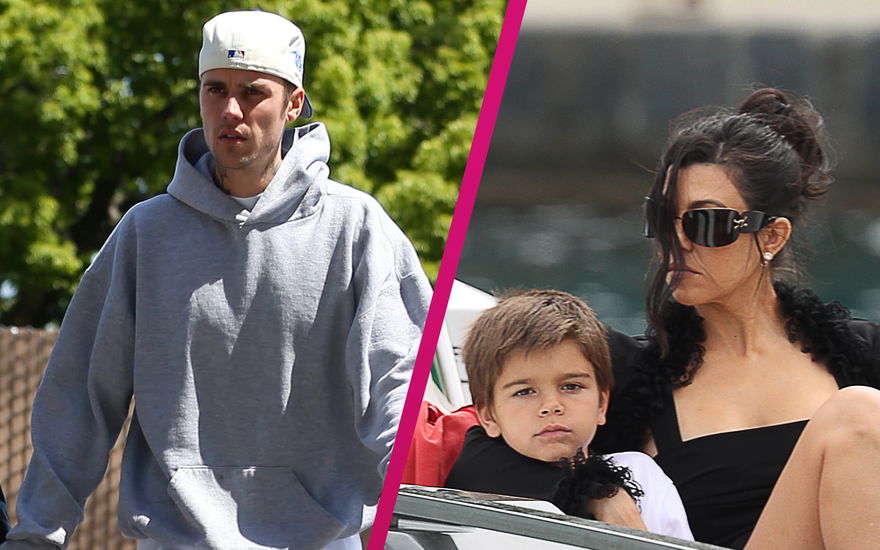 Justin Bieber mit Rap, Kourtney Kardashian mit Sohn Reign