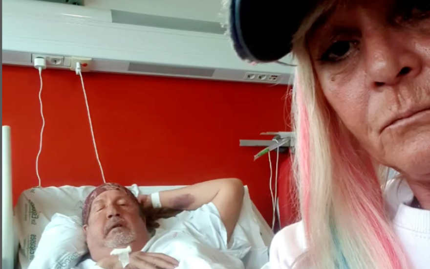Kathrin Mermi-Schmelz mit Thommy im Krankenhaus