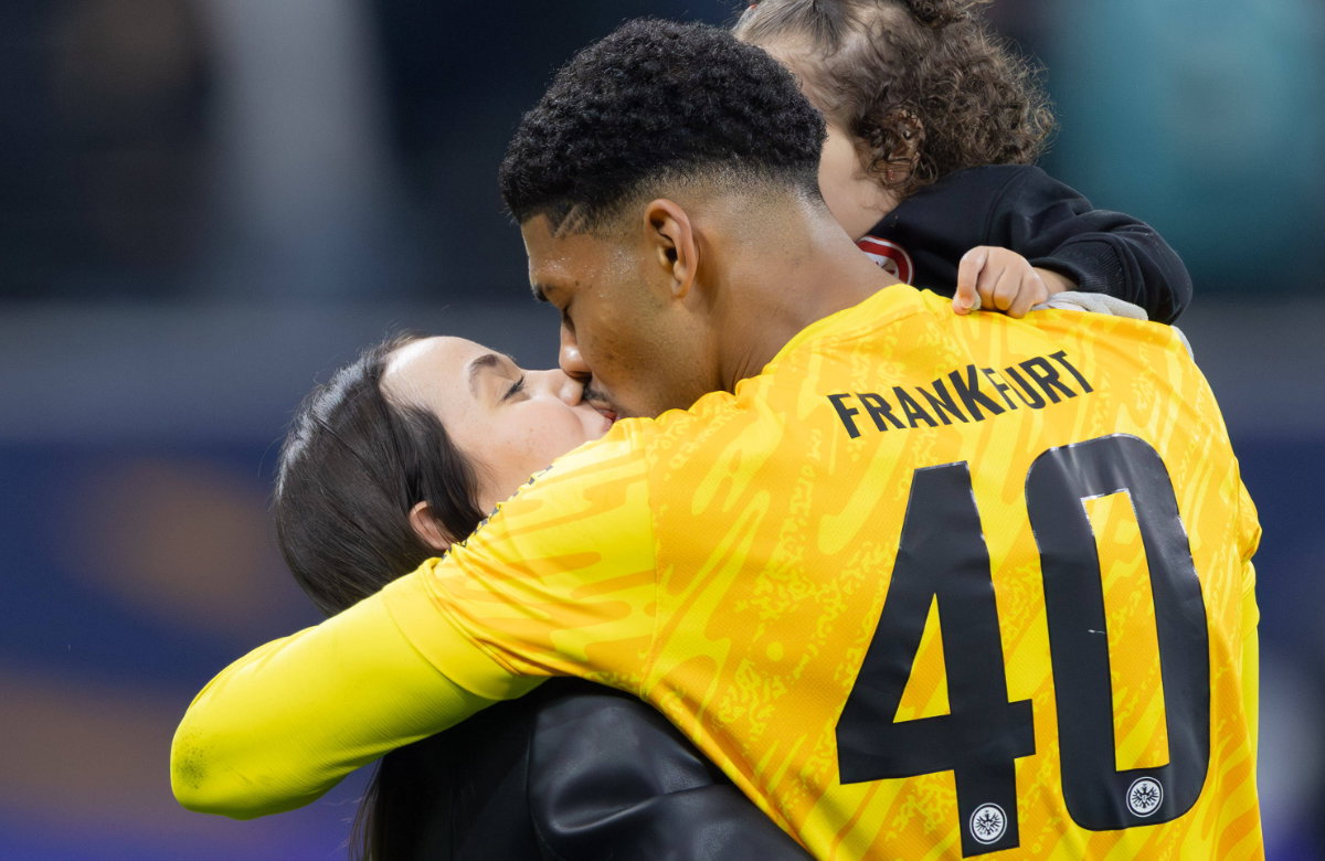 Kaua Santos mit seiner Frau und Tochter