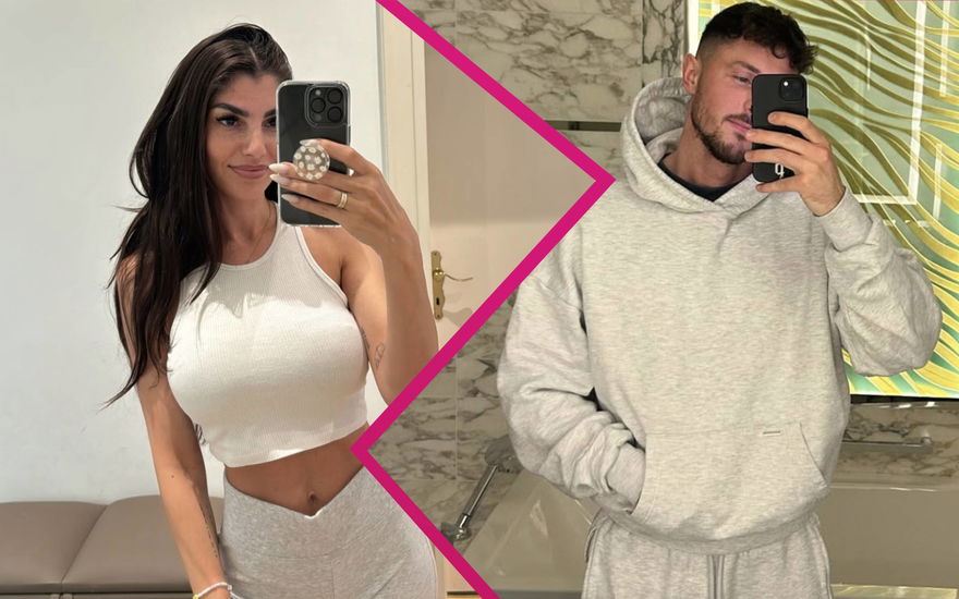 Yeliz Koc und Jannik Kontalis machen Selfies