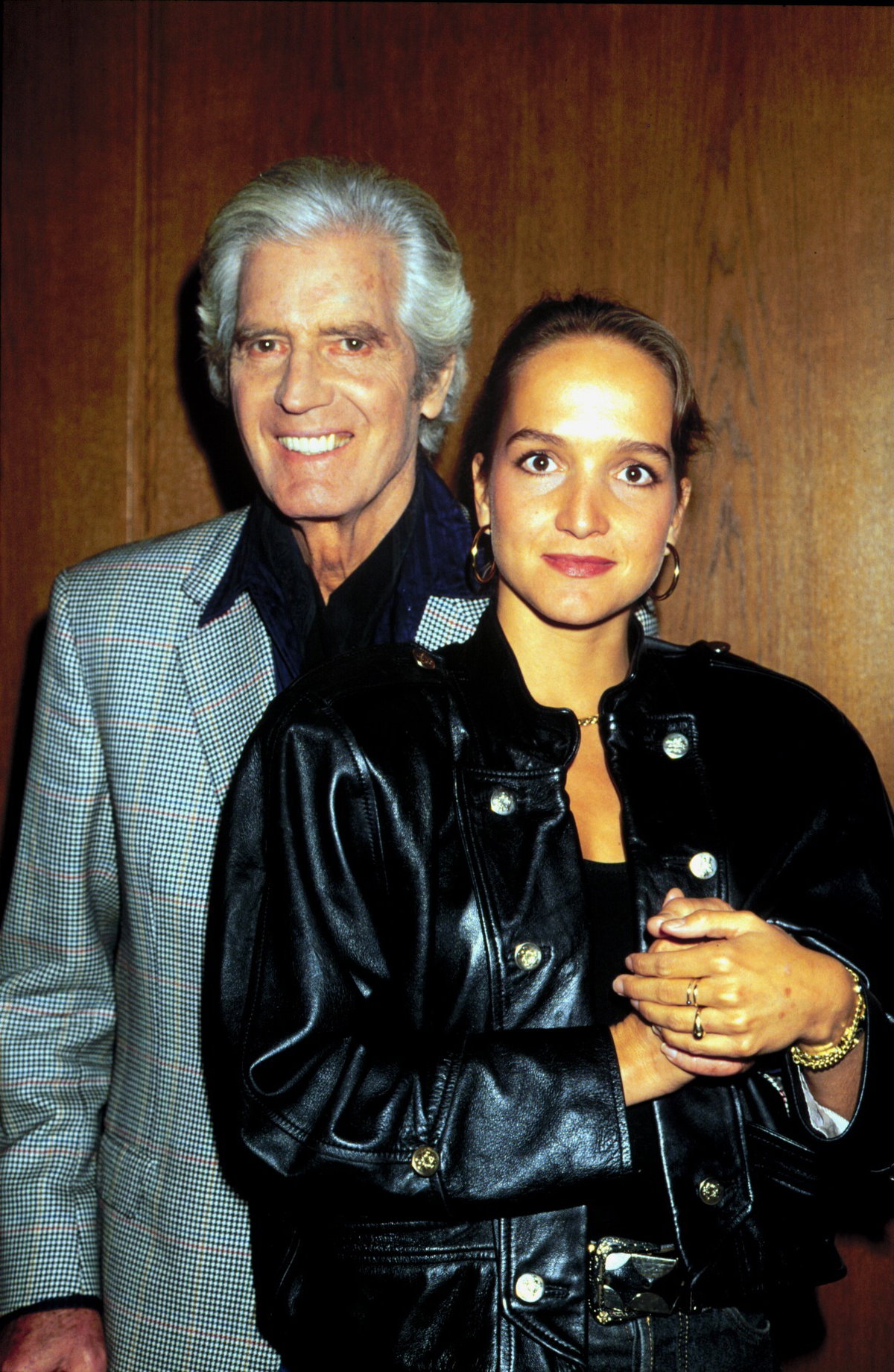 Anouschka Renzi mit Stiefvater Paul Hubschmid 1991
