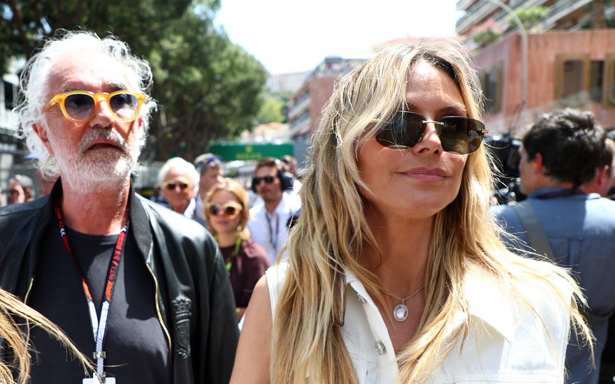 Heidi Klum und Flavio Briatore beim Formel-1-Grandprix in Monaco 2024