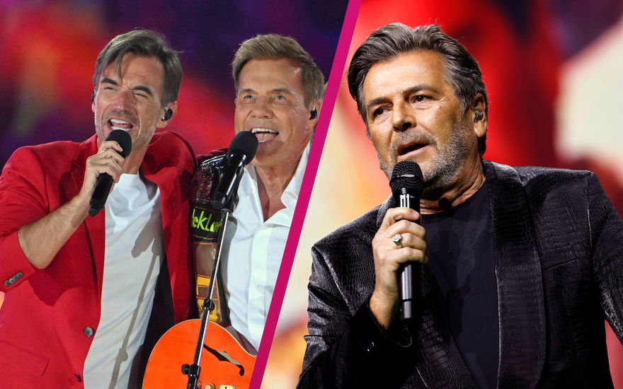 Collage Florian Silbereisen, Dieter Bohlen und Thomas Anders