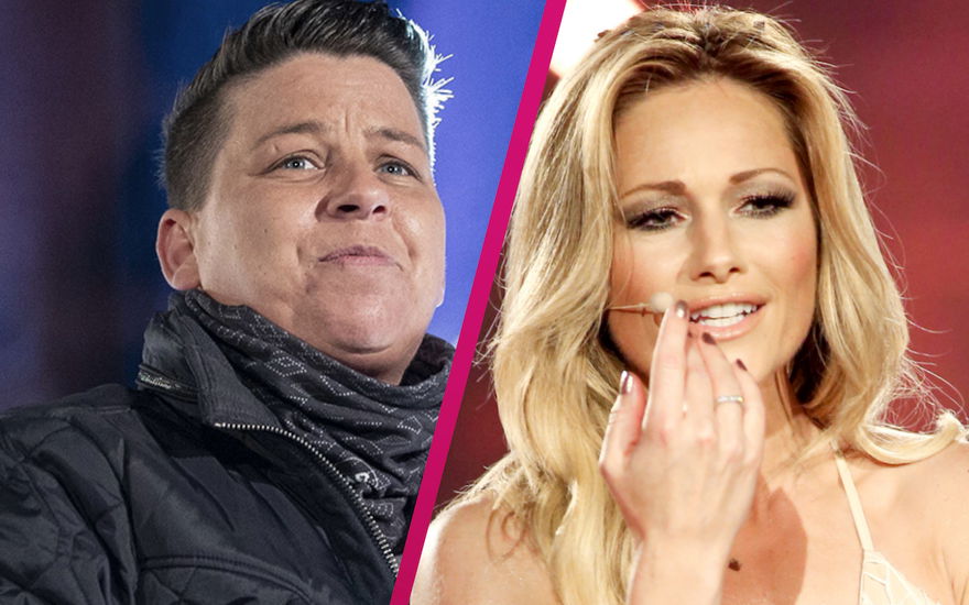 Collage Kerstin Ott und Helene Fischer