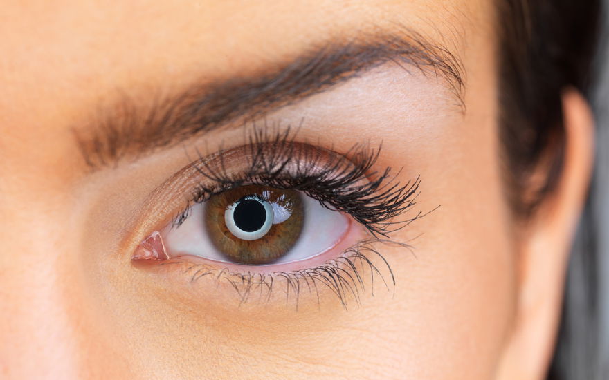 Frau tolle Wimpern