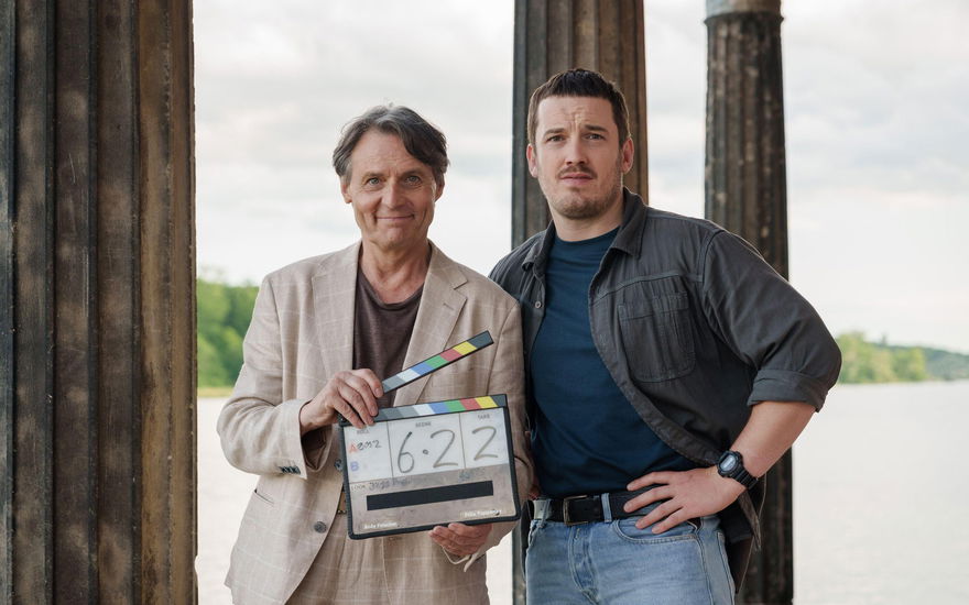 GZSZ-Star Wolfgang Bahro mit Felix Kreutzer für "Haveltod"