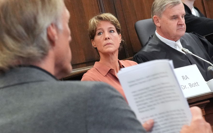 Christina Block im Gerichtssaal