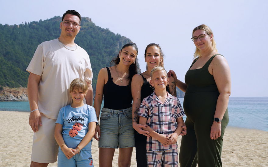 Danni Büchner mit Familie