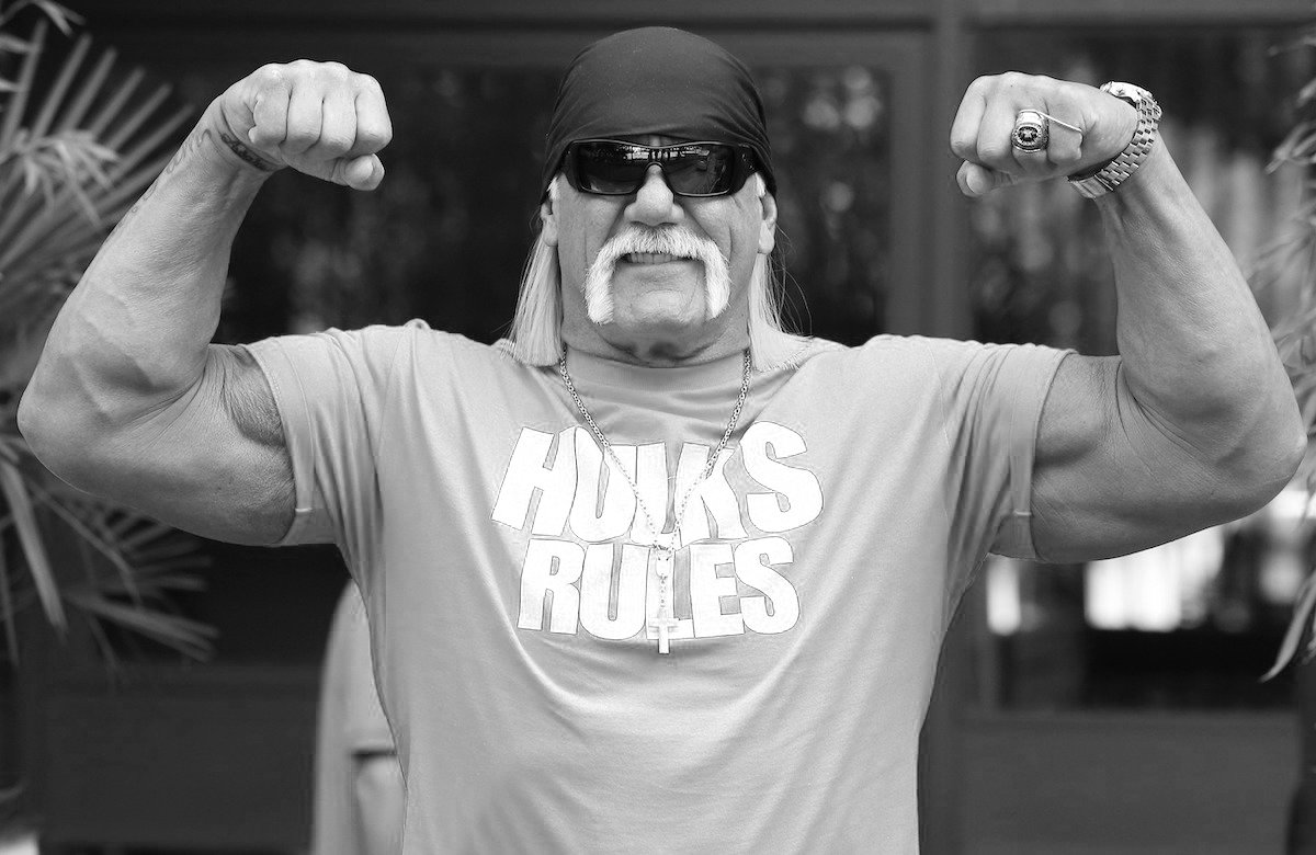Hulk Hogan schwarz-weiß