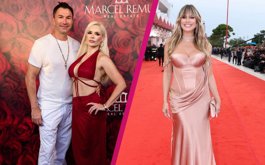 Lucas Cordalis und Daniela Katzenberger mit Heidi Klum