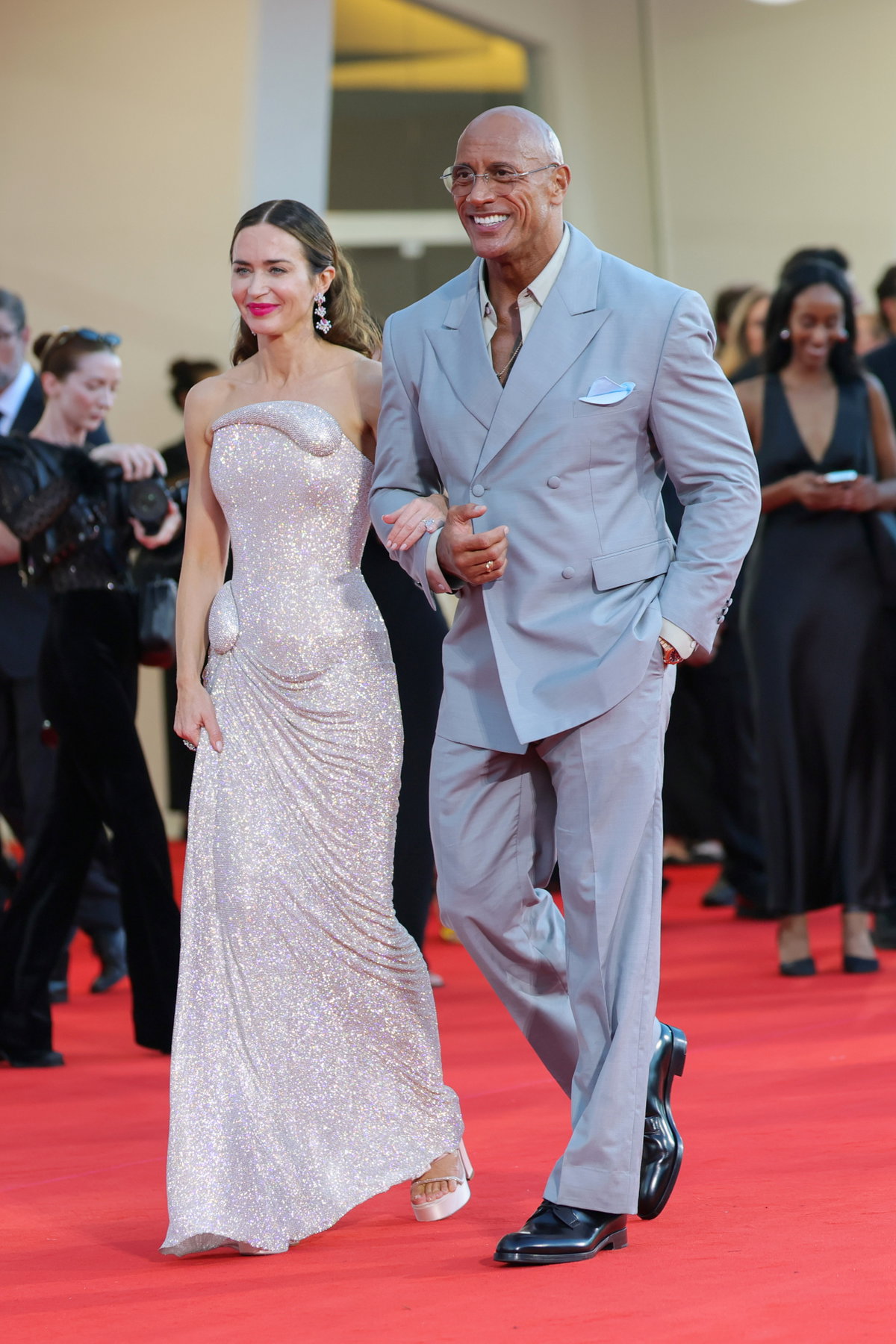 Emily Blunt und Dwayne Johnson in Venedig