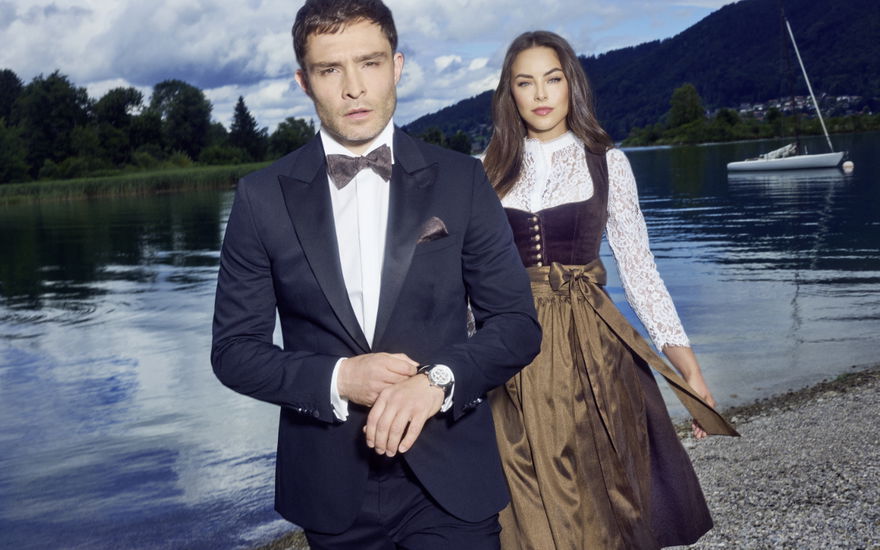 Ed Westwick in Tracht