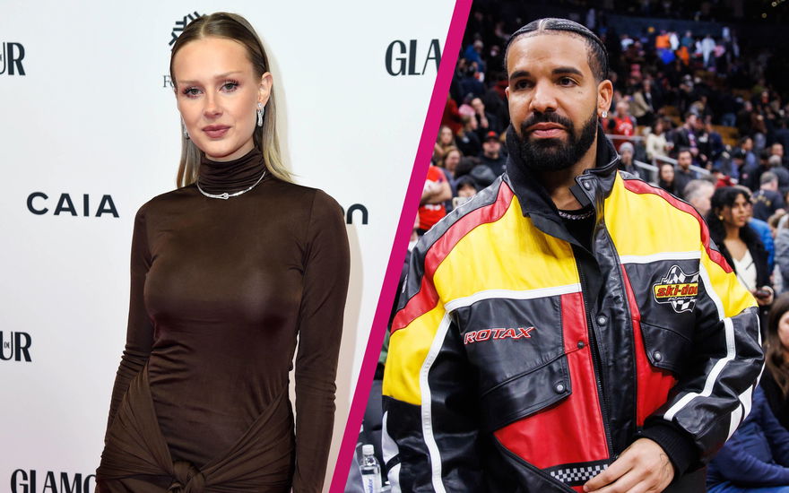 Laura-Marie Geissler mit Drake in einer Collage