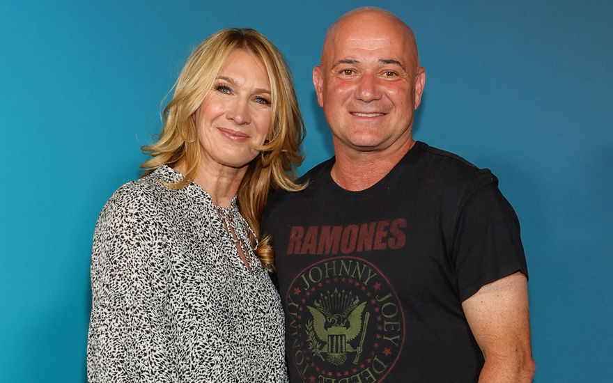 Steffi Graf mit Andre Agassi