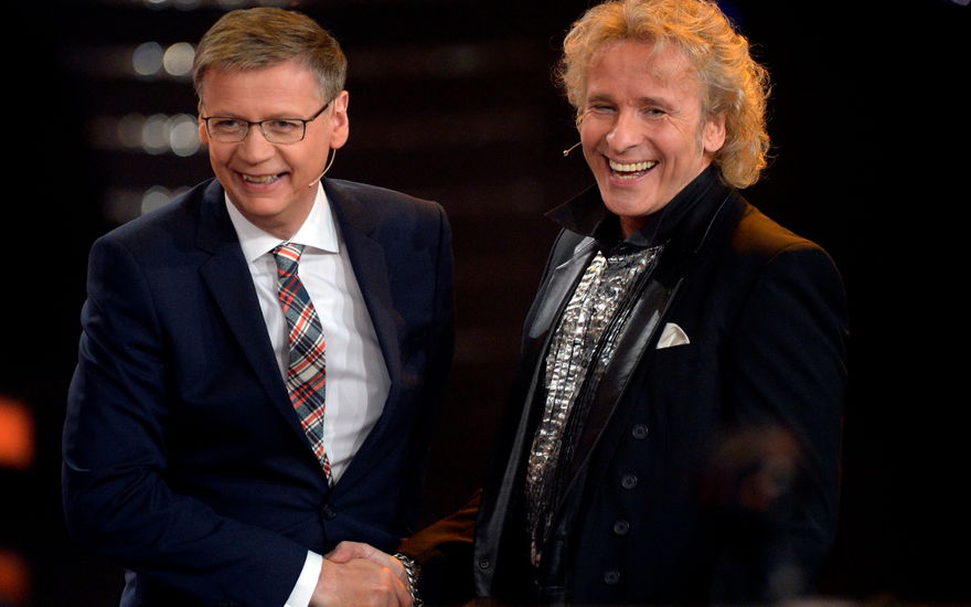 Jauch und Gottschalk lachen