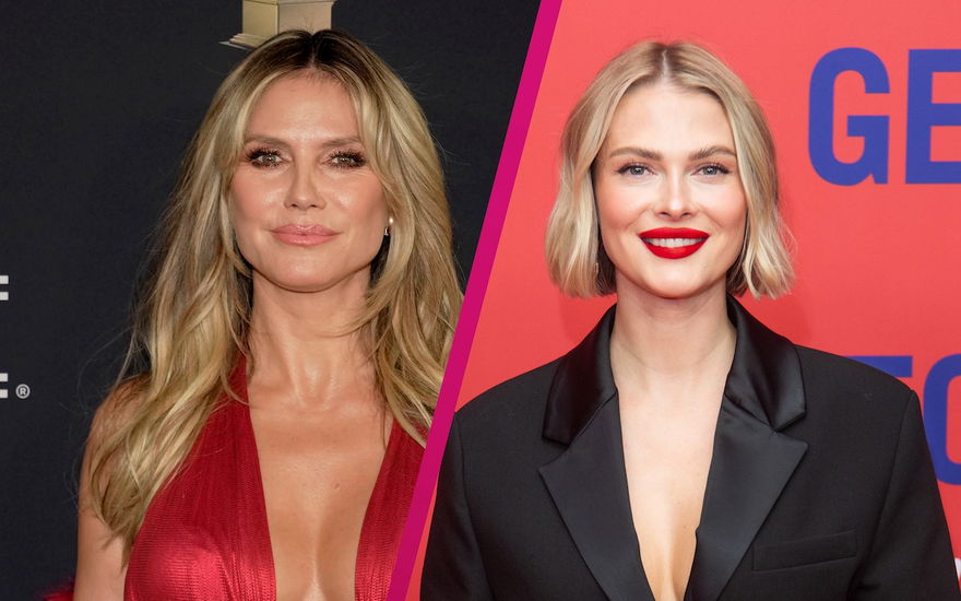 Collage Darya Strelnikova und Heidi Klum