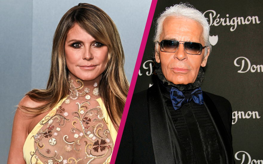 Heidi Klum und Karl Lagerfeld Collage